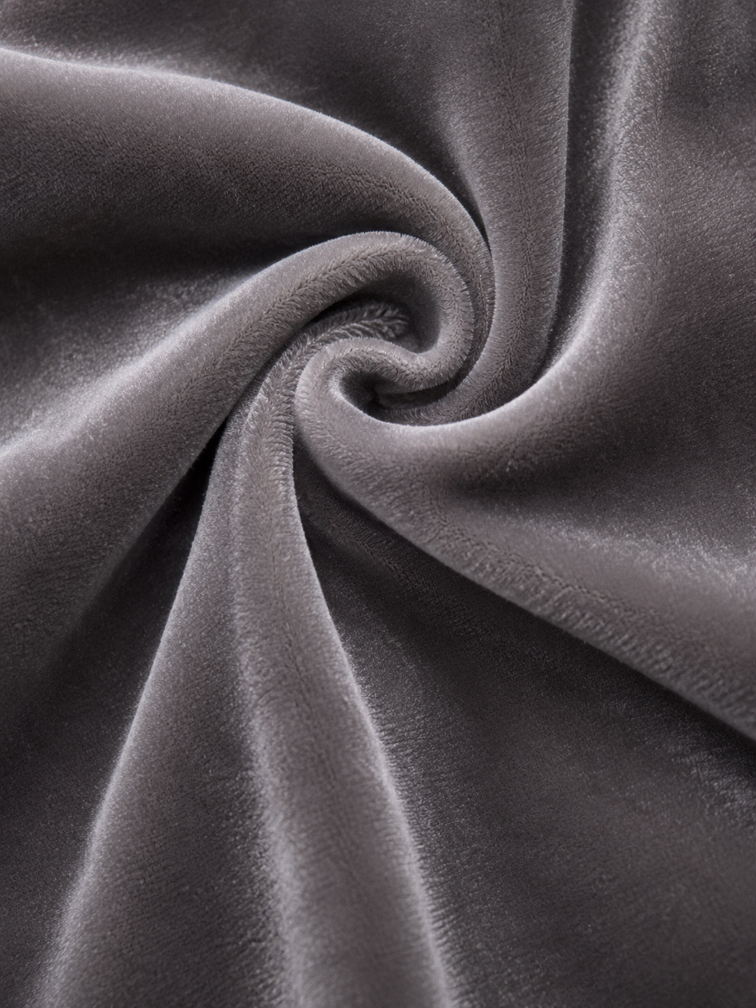 Close-up of grey velvet fabric from the Estrella Swim Selena one-piece swimsuit.